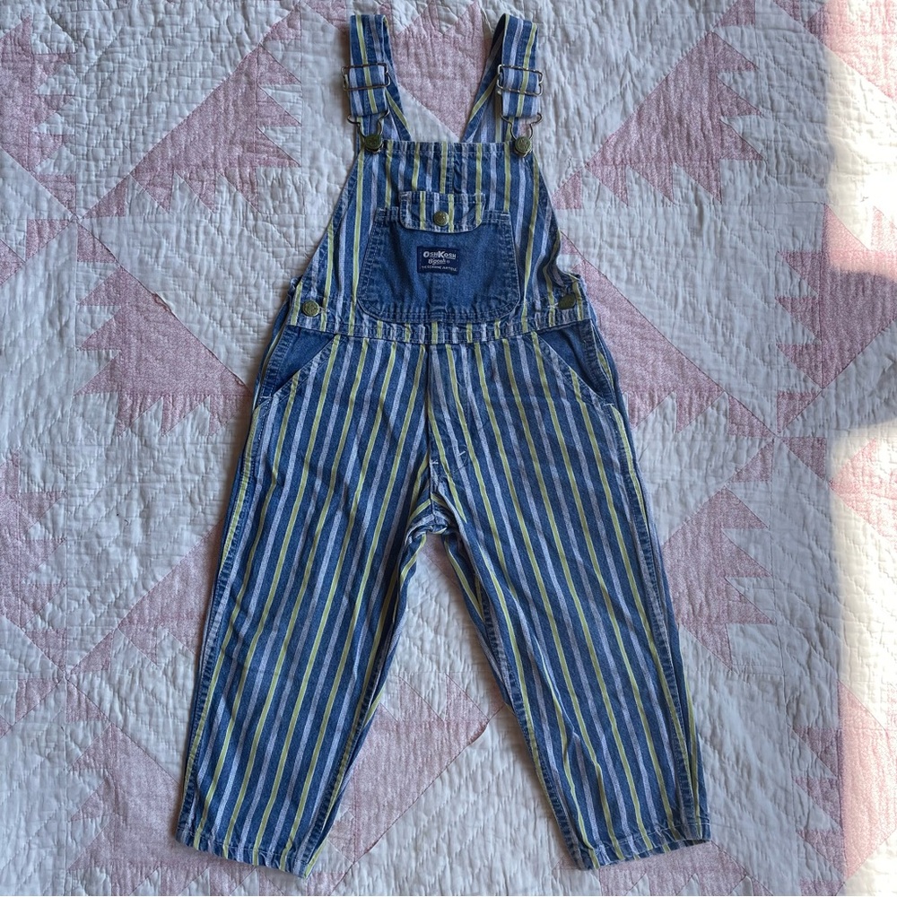 Vintage Oshkosh striped overalls